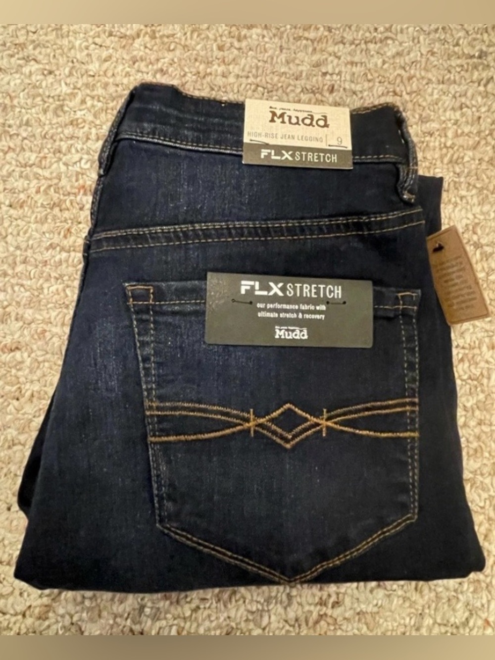Mudd FLX Stretch High-Rise Dark Wash Jeans - Dark Blue